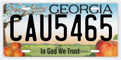 GA license plate CAU5465