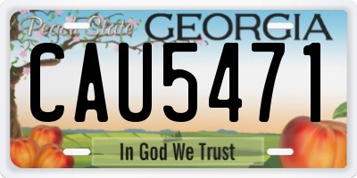 GA license plate CAU5471