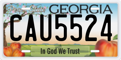 GA license plate CAU5524