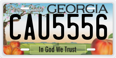 GA license plate CAU5556