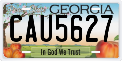 GA license plate CAU5627