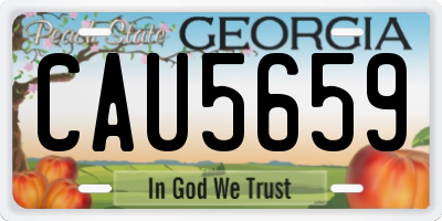 GA license plate CAU5659