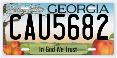 GA license plate CAU5682