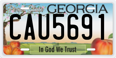 GA license plate CAU5691
