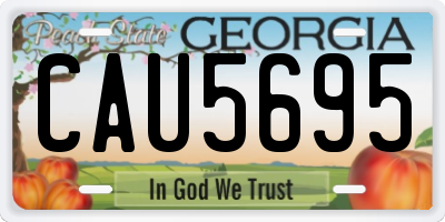 GA license plate CAU5695