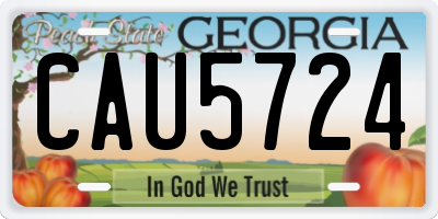 GA license plate CAU5724