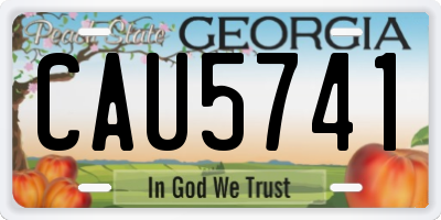 GA license plate CAU5741