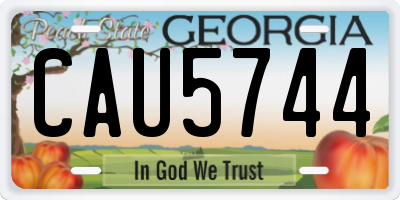 GA license plate CAU5744