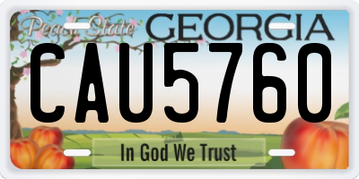 GA license plate CAU5760