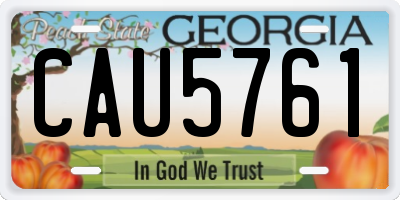 GA license plate CAU5761
