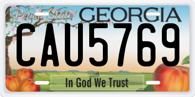 GA license plate CAU5769