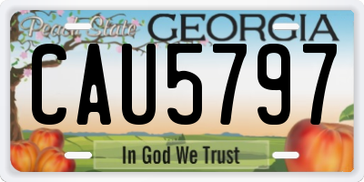 GA license plate CAU5797