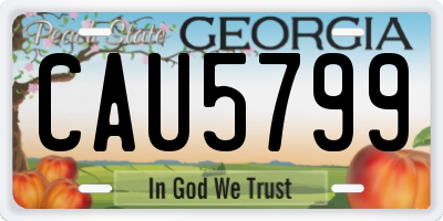 GA license plate CAU5799