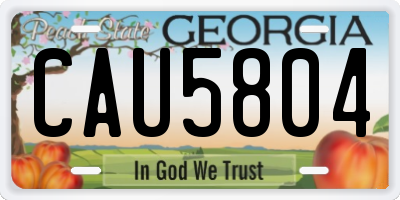GA license plate CAU5804