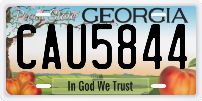 GA license plate CAU5844