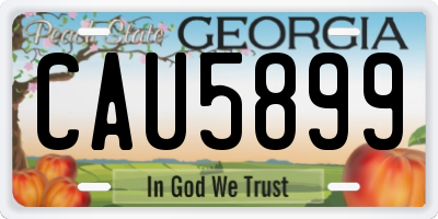 GA license plate CAU5899