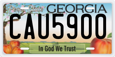 GA license plate CAU5900