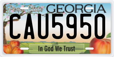 GA license plate CAU5950