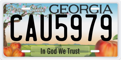 GA license plate CAU5979