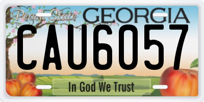 GA license plate CAU6057