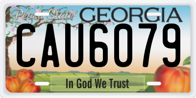 GA license plate CAU6079