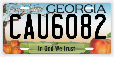 GA license plate CAU6082