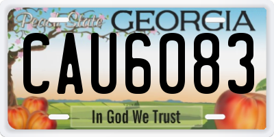 GA license plate CAU6083