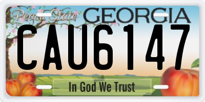 GA license plate CAU6147