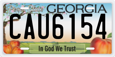 GA license plate CAU6154