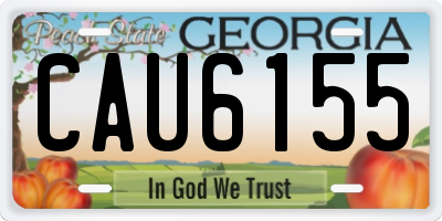 GA license plate CAU6155