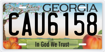 GA license plate CAU6158