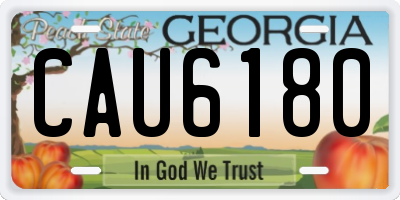 GA license plate CAU6180
