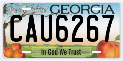 GA license plate CAU6267