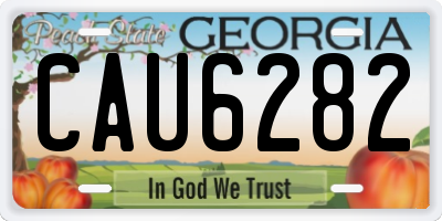 GA license plate CAU6282