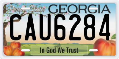 GA license plate CAU6284