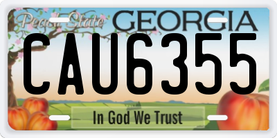 GA license plate CAU6355