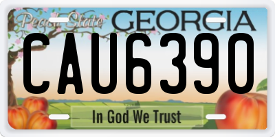GA license plate CAU6390