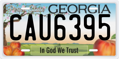 GA license plate CAU6395