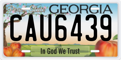 GA license plate CAU6439