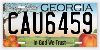 GA license plate CAU6459