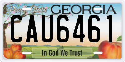 GA license plate CAU6461