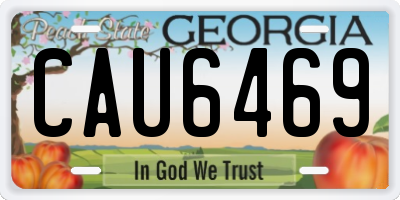 GA license plate CAU6469