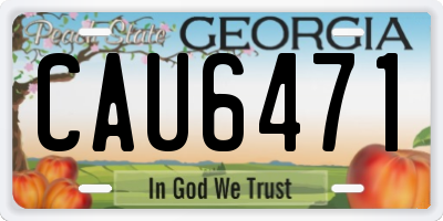 GA license plate CAU6471