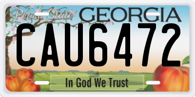 GA license plate CAU6472
