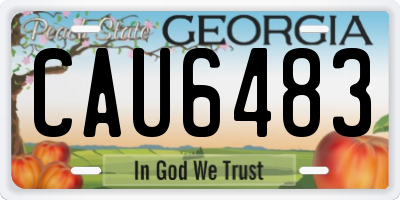 GA license plate CAU6483