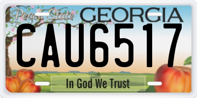 GA license plate CAU6517