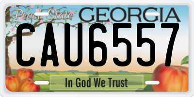 GA license plate CAU6557