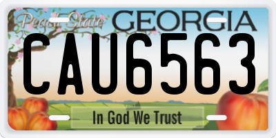 GA license plate CAU6563