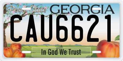 GA license plate CAU6621