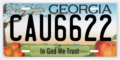 GA license plate CAU6622